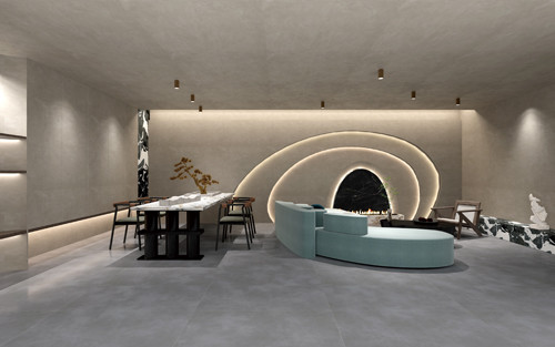 Large Format Cement Look Floor Tiles Porcelain Matte Dark Structure 60*120cm
