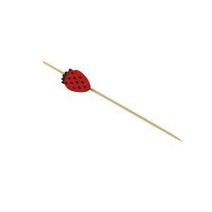 Quality Strawberry Shaped Beaded Bamboo Food Picks Cocktail Skewers 100pcs/Pack wholesale
