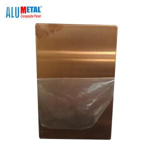 Quality 800mm 3200mm Outdoor Brushed Aluminum Composite Panel Brass Finish Odm wholesale