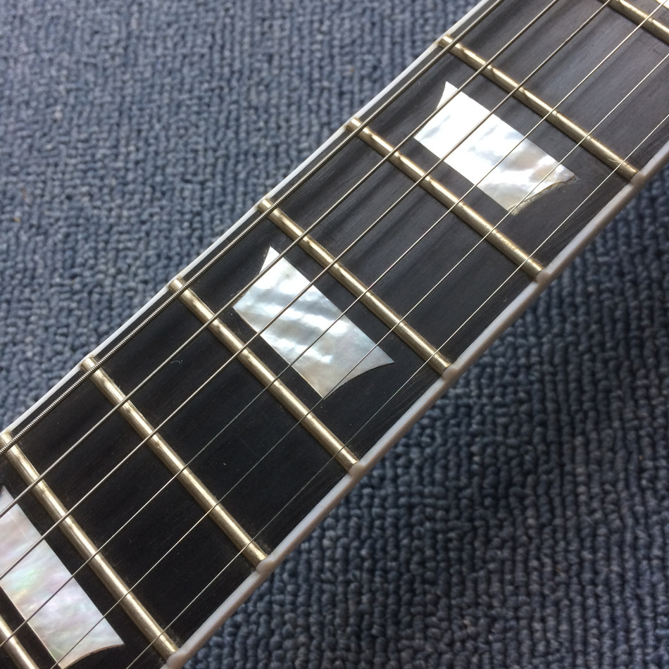 New high quality LP electric guitar, Ebony Fingerboard,frets binding,Quilte Maple top ,Real Abalone inlay