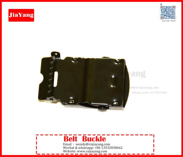 matt black coated metal clip belt buckle
