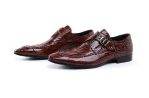 Quality Handmade Bright Leather Brogues Formal Brown Business Shoes For Evening Party Wear wholesale