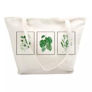 Quality Promotional Logo Print 12oz White Hand Tote Cotton Bag wholesale