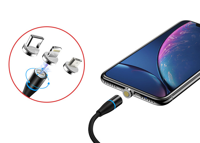7PIN Cable 27g 360 Rotate Magnetic 3 In 1 Charging Cable