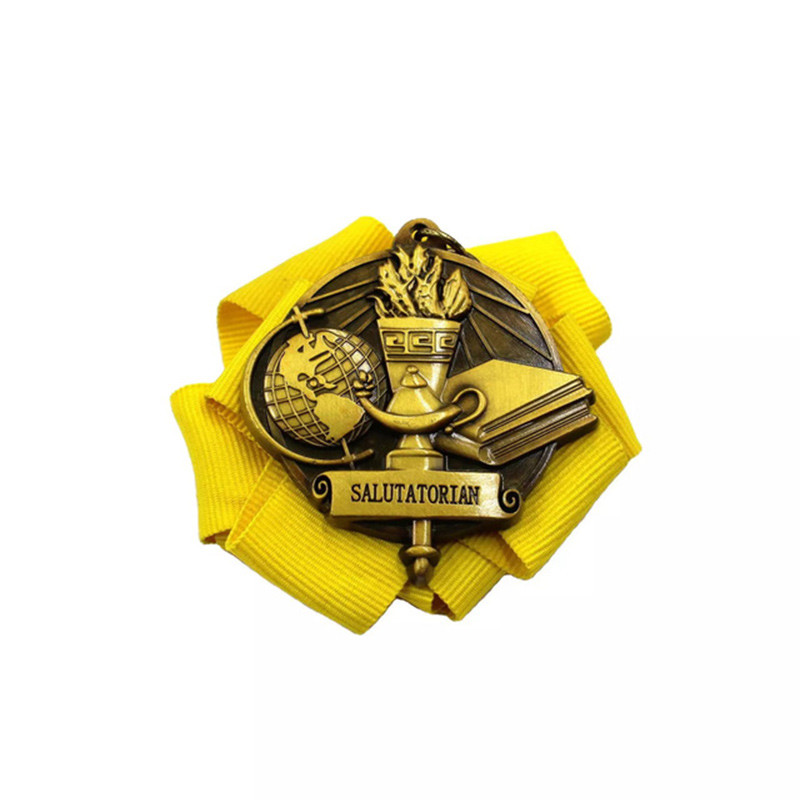 Brushing Custom Marathon Sport Medal Zinc Alloy 3D Gold Metal Award