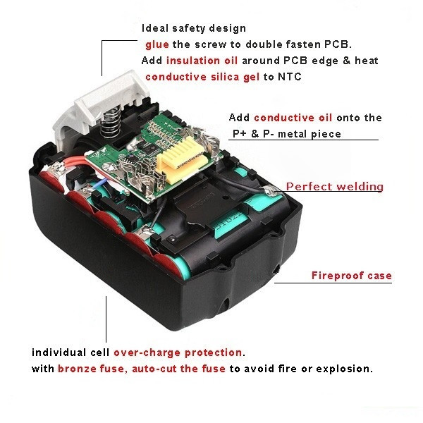18V 2.0Ah Power Tool Battery Makita Lithium Ion Battery BL1830 BL1840 BL1850
