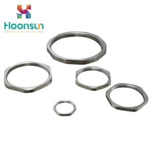 Quality Standard Two Way Cable Gland Accessories Reversible Hexagon Cable Gland Locknut wholesale