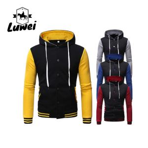 Quality Custom Logo Running Top Color Contrast Felpa Long Sleeve Outdoor Bluzy Sweatshirts Mens Hoodies With Pocket wholesale