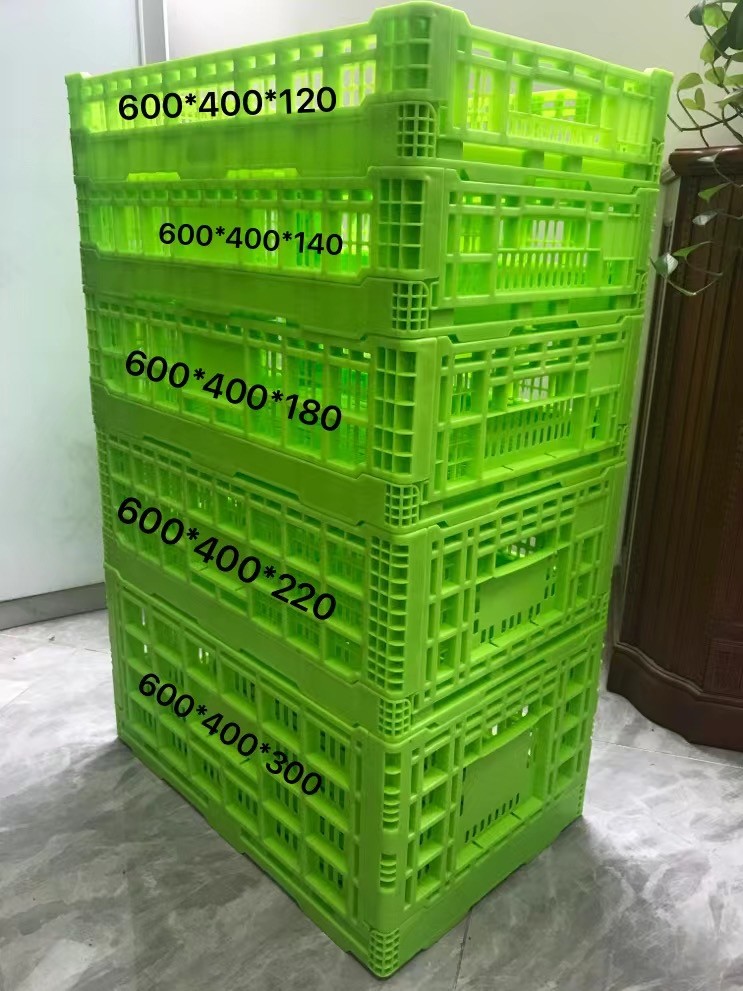 Plastic Storage Fruit Vegetable Transport Basket Crate For Supermarket