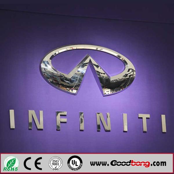 Round Metal Backlit Light Led Car Logo Or Emblem with their names for dealership