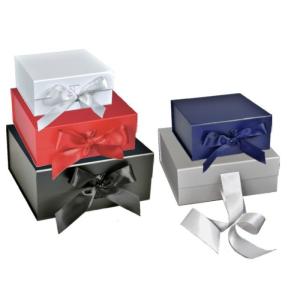Quality Ribbon Tie Magnetic Gift Boxes Matte Chocolate Box Packaging wholesale
