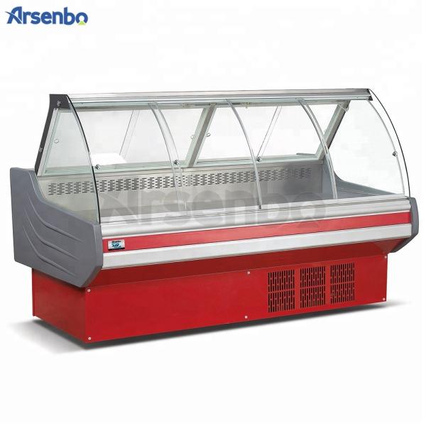 White Automatic Defrost Commercial Supermarket Refrigerator With Adjustable