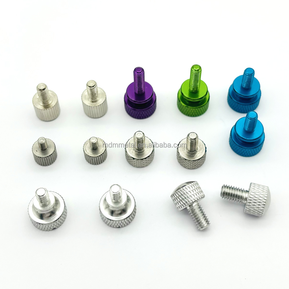 Not Micro Machining Knurled Thumb Screws in M3 M4 M5 M6 M8 Sizes with Tolerance 0.01-0.05mm