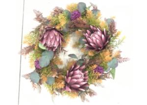 Quality 60cm Colorful Indian Shot Artificial Wreath With Fern wholesale