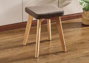 Quality Upholstered Footrest Modern Dressing Stool , Grey Velvet Stool For Dressing Table wholesale