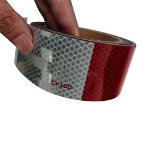 Quality Red White DOT C2 Metalized Prismatic Reflective Tape For Vehicles wholesale