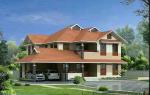 Red and black shingle stone coated metal roofing tile