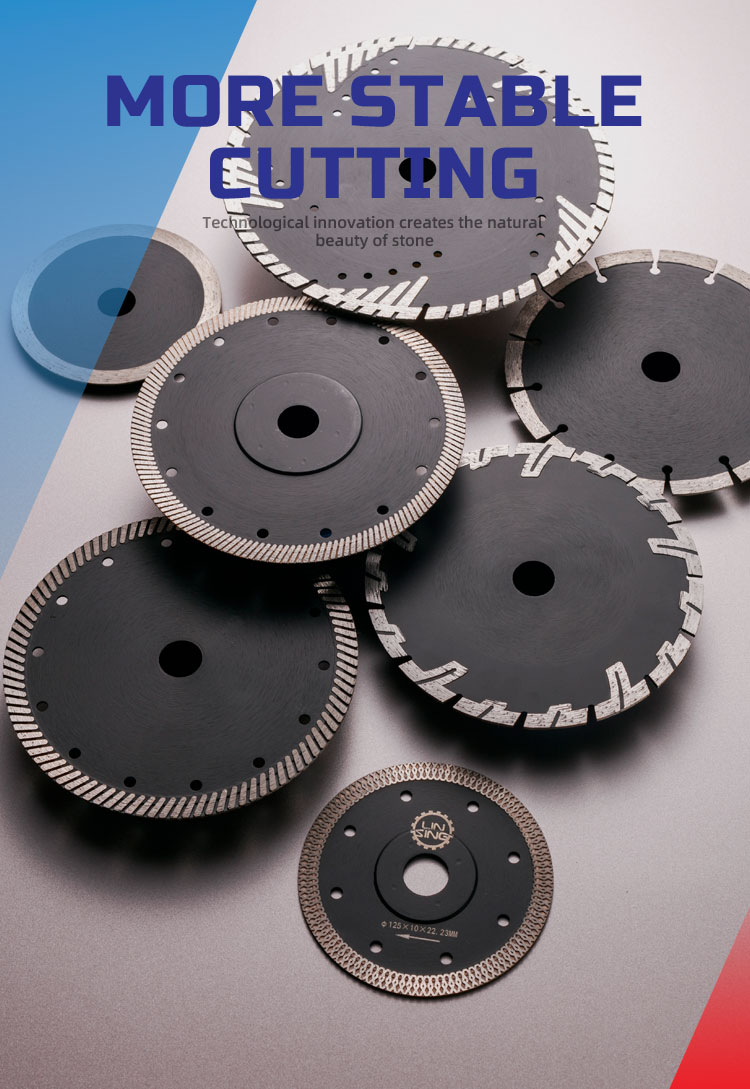 Other Length Diamond Saw Blade Turbo Type Protection Teeth Cutting Disc for Stone Tile