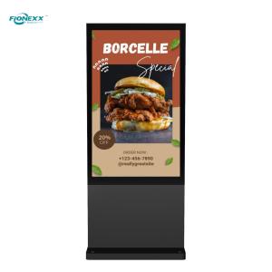 Quality 75 inch Black AD Board Outdoor Fanless Vertical Digital Totem wholesale