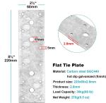 Standard Wood Construction Flat Tie Plate Repair Mending Plate Bracket