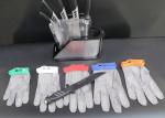 Stainless Kitchen Cut Resistant Gloves / Hand Protection Gloves Nylon Belt