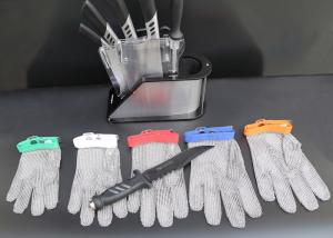Quality Stainless Kitchen Cut Resistant Gloves / Hand Protection Gloves Nylon Belt Design wholesale