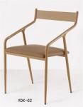 Metal wood look upholsteredt lesiure armchair (YTDX-06)