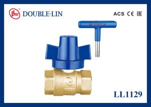 Quality PTFE Seat 1/2&quot; Lockable Brass Ball Valves 25 Bar ISO228 Thread wholesale