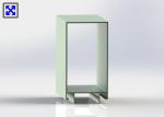 Light Green Coated Aluminum Curtain Wall Profile Engineering Exterior