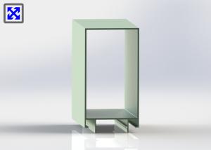 Quality Light Green Coated Aluminum Curtain Wall Profile Engineering Exterior wholesale