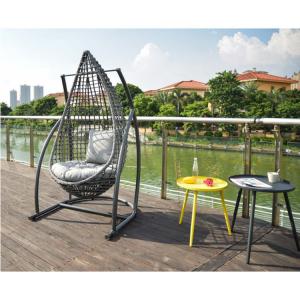 Quality Leisure Wicker Patio Egg Swing Chair with Outdoor Hanging Rattan Dark Brown Furniture wholesale