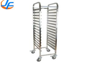 Quality RK Bakeware China Foodservice NSF 600 400 Stainless Steel Baking Tray Trolley / Stainless Steel Double Oven Rack wholesale