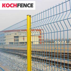 Quality 1.53m X2.5m Curved Wire Fence , PVC Coated Football Field Fence Uv Protection wholesale