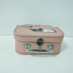 Quality Pink Baby Varnishing Surface Recyclable Featuring Cardboard Suitcase Box wholesale