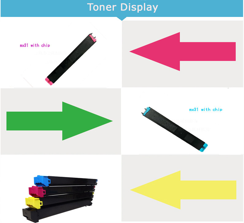 MX23GTBA Black Toner Cartridge , MX - 2310F Sharp Printer Toner With Chip