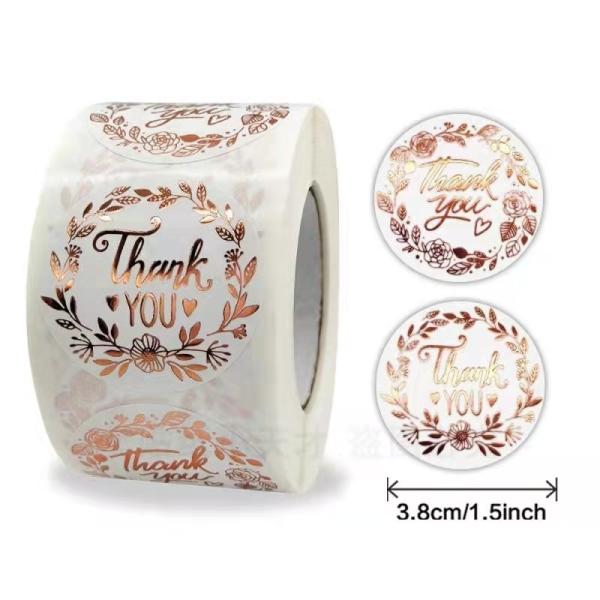 2 Inch Chocolate Shipping Label Sticker Packaging Decorative Square Thank You