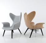 Modern Longwave Armchair Diesel with Moroso high leather lounge high back chair