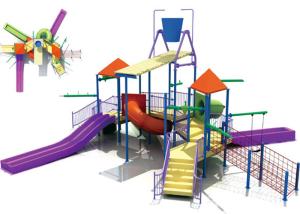 Quality OEM Fiberglass Water Park Construction , Kids Water Playground Equipment System wholesale
