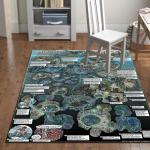 Unti-Slip Polyester Printed country map Area Rugs and Carpets40x60cm