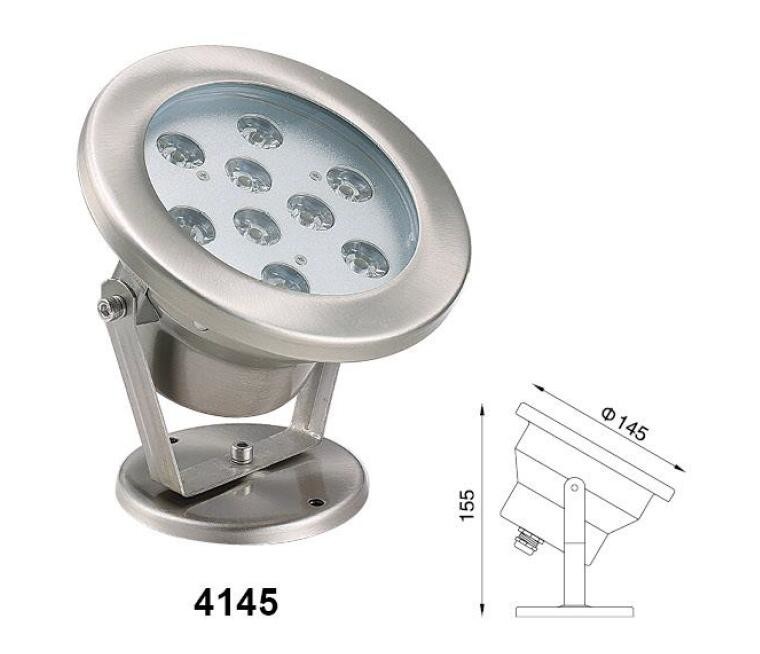 145x155mm Underwater Spot Lights , 9W Low Voltage Underwater LED Lights