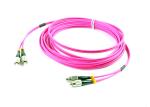 OM4 Fiber Optic Patch Cord 50 / 125 LSZH Jacket 3.0mm Purple For Test Equipment