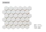 Geometric Frosted SGS Glass Hexagon Mosaic Tile Luxury Hotel Full Body 305