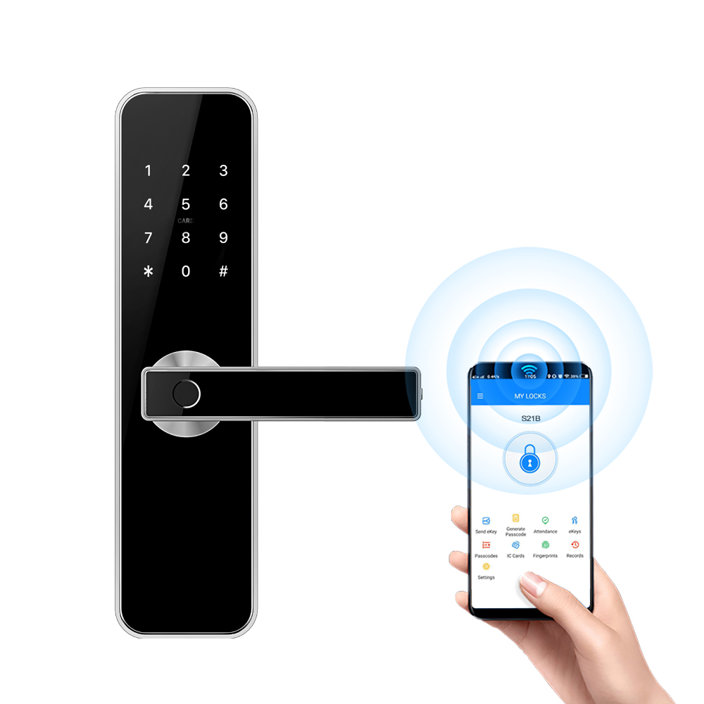 Intelligent Room Door Locks Safety Fingerprint Wireless Bluetooth TTLock APP Digital Smart Lock