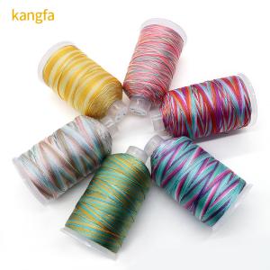 Quality 250g Multicolor Rainbow Thread 100% Polyester For Weaving Crafts Domestic Sewing Thread wholesale