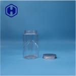 Transparent Round Plastic PET Mint Candies Sugar Food Grade Jar Aluminium Top
