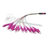Hytrel Material OM4 0.9mm MTP MPO Breakout Cable With Mini Boot