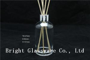 China clear 150ml empty aroma reed diffuser bottle with reed sticks on sale