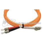 Multimode Orange OM2 Fiber Optic Patch Cord LC To FC Duplex