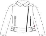 Dark Grey Ladies Faux Leather Jacket With Sherpa Collar S M L XL Size LEDO1725