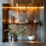 Compact 304 / 316 Stainless Steel Wall Niche For Minimalist Designs
